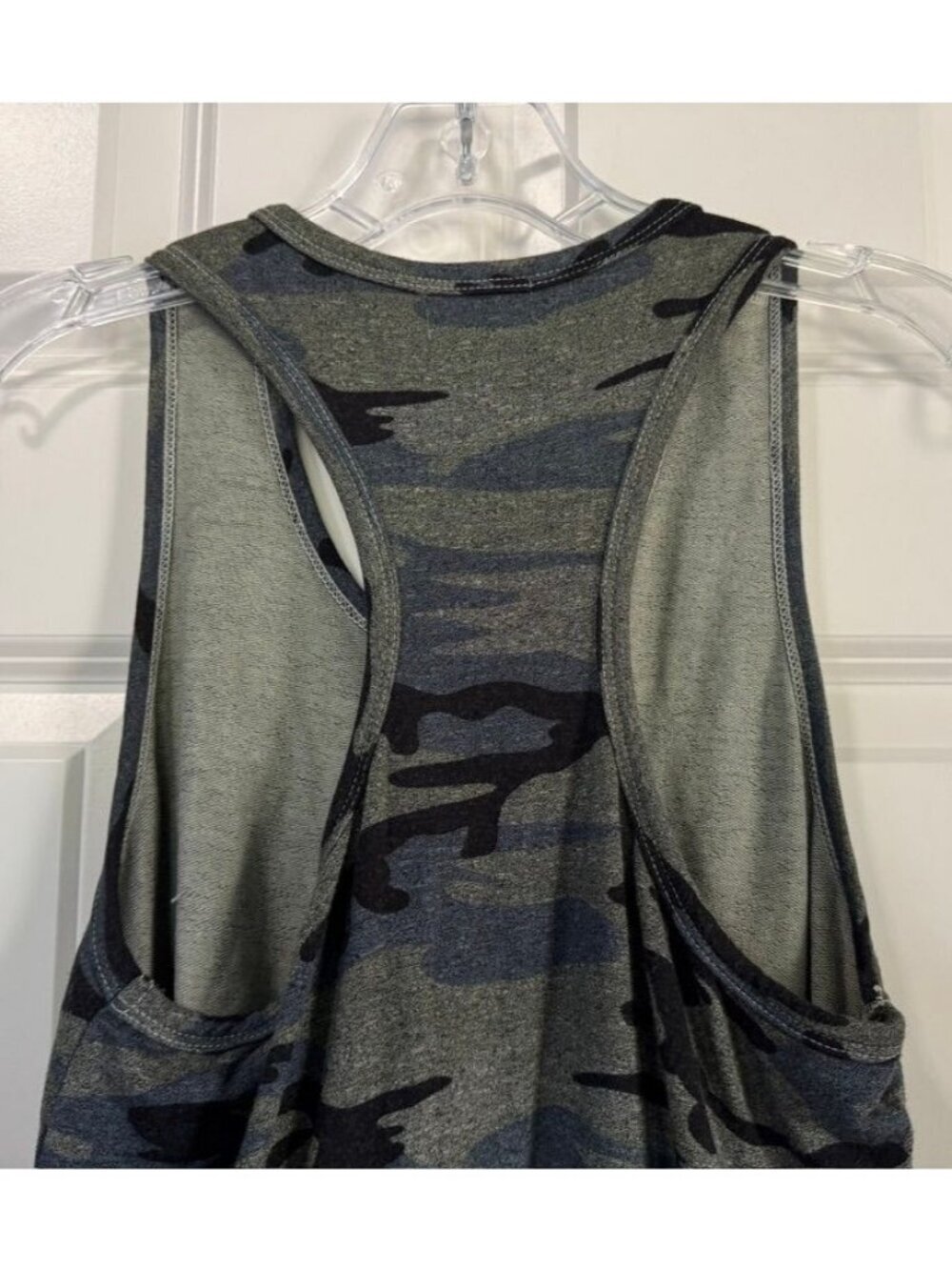Sundry Camo Racerback Tank Dress Drawstring Waist Pockets Women's Size 1 Small - Picture 5 of 9